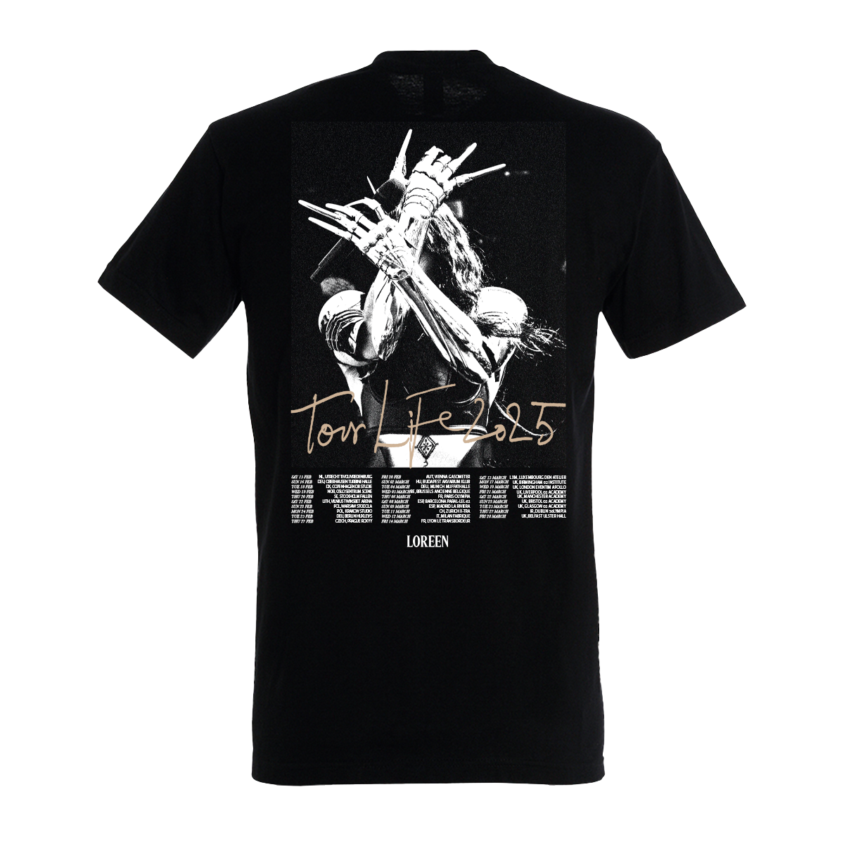2025 TOUR TEE (BLACK) 2XL only