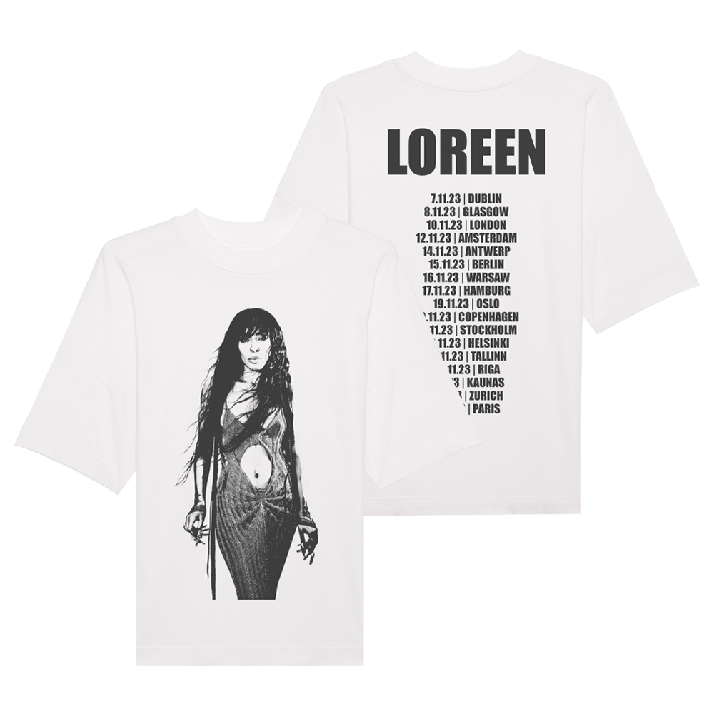 LOREEN 2023 WHITE EU TOUR T-SHIRT