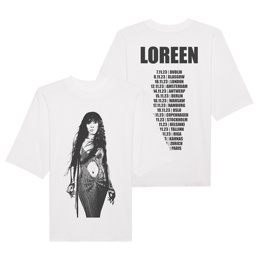 LOREEN 2023 WHITE EU TOUR T-SHIRT